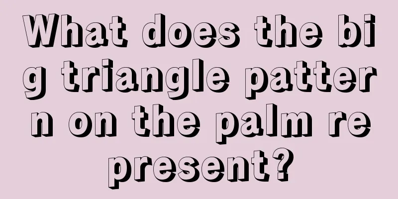 What does the big triangle pattern on the palm represent?