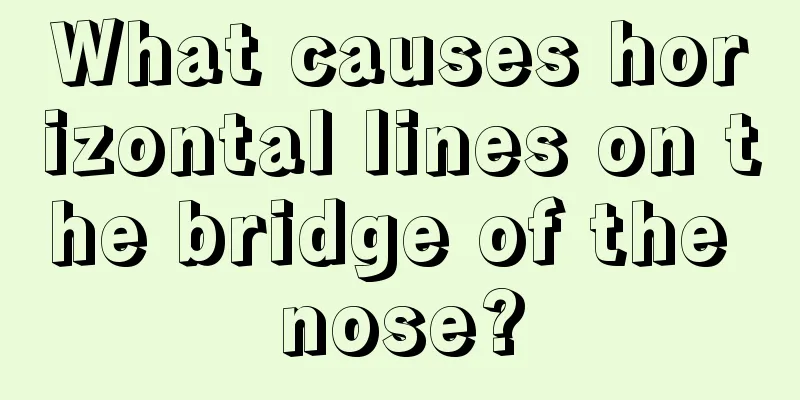 What causes horizontal lines on the bridge of the nose?