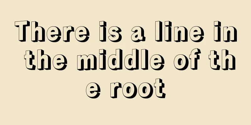 There is a line in the middle of the root