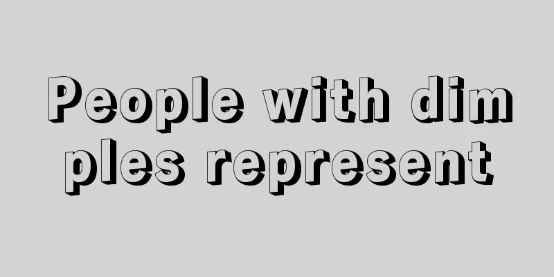 People with dimples represent