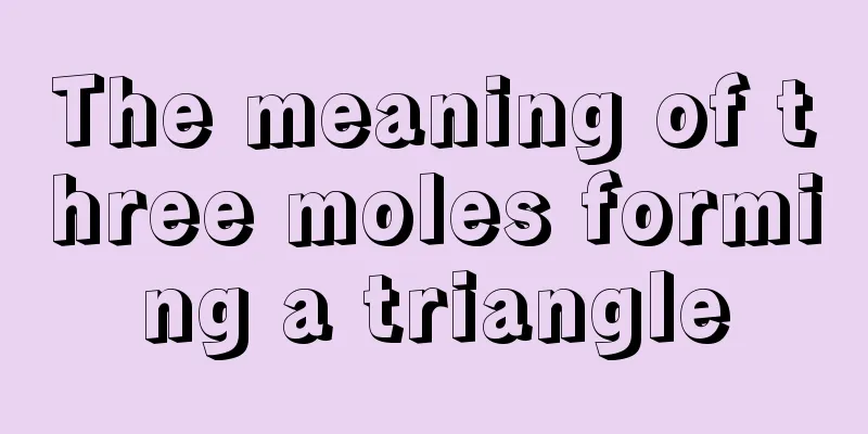 The meaning of three moles forming a triangle