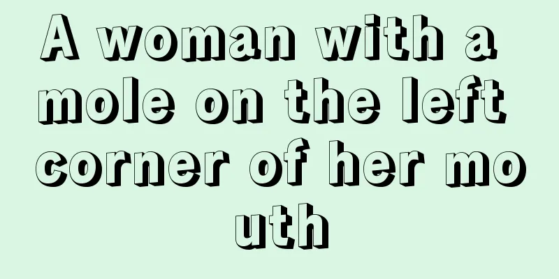 A woman with a mole on the left corner of her mouth