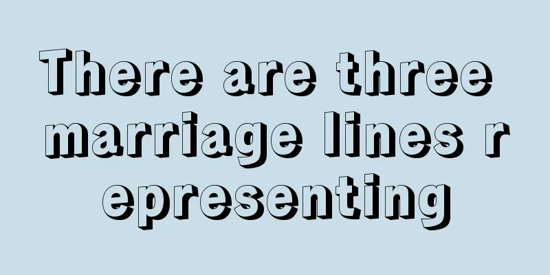 There are three marriage lines representing