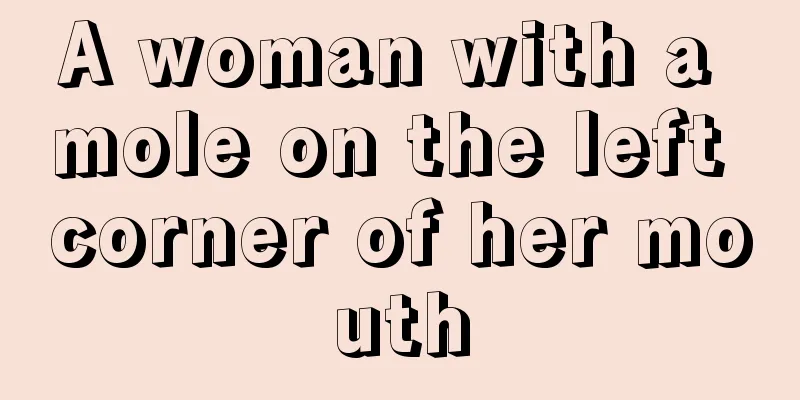 A woman with a mole on the left corner of her mouth
