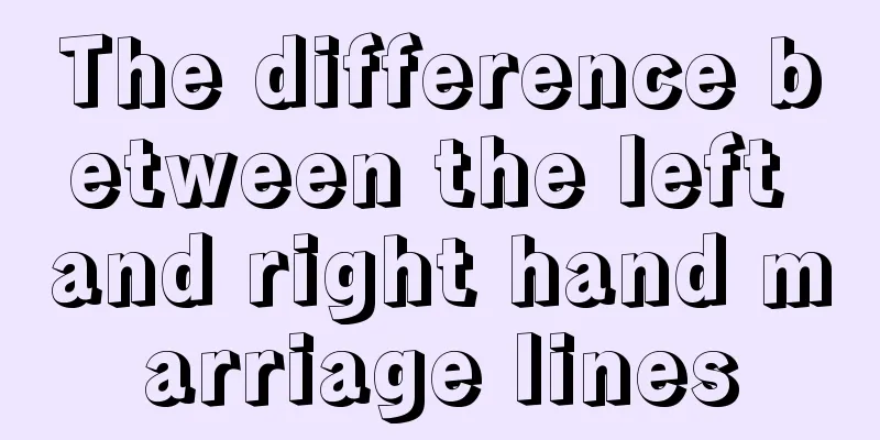 The difference between the left and right hand marriage lines