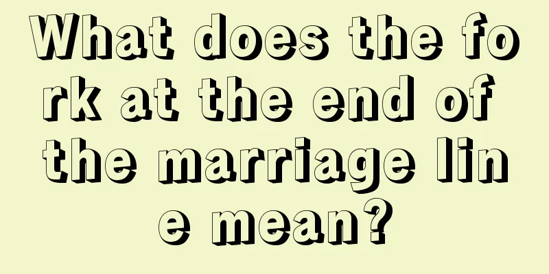 What does the fork at the end of the marriage line mean?