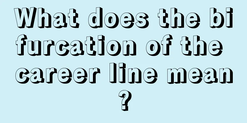 What does the bifurcation of the career line mean?