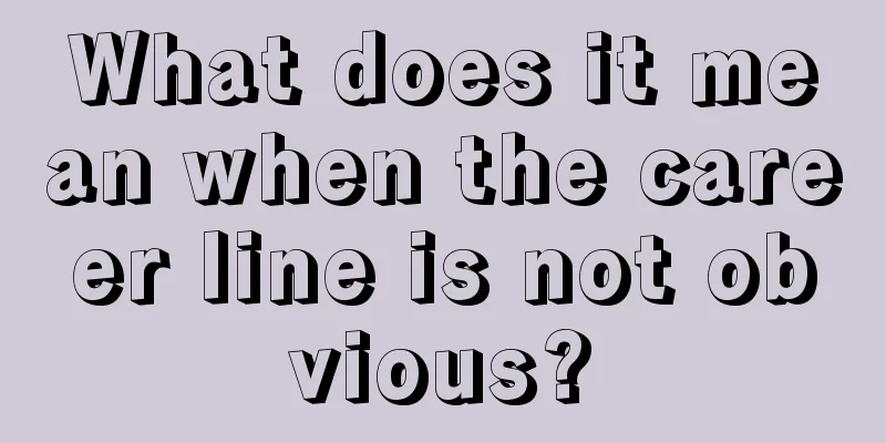 What does it mean when the career line is not obvious?