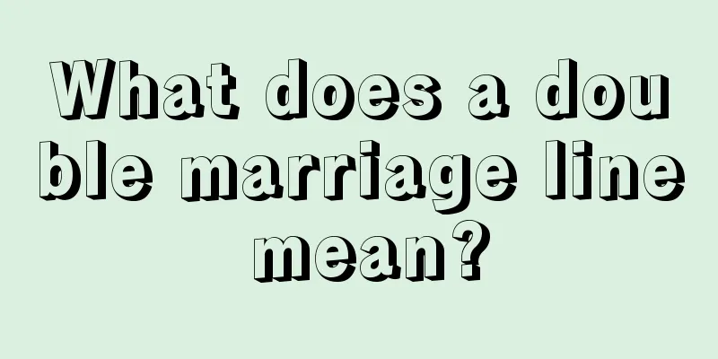 What does a double marriage line mean?