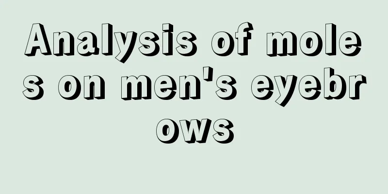 Analysis of moles on men's eyebrows
