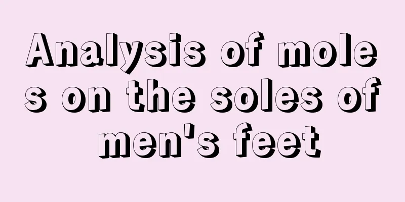 Analysis of moles on the soles of men's feet