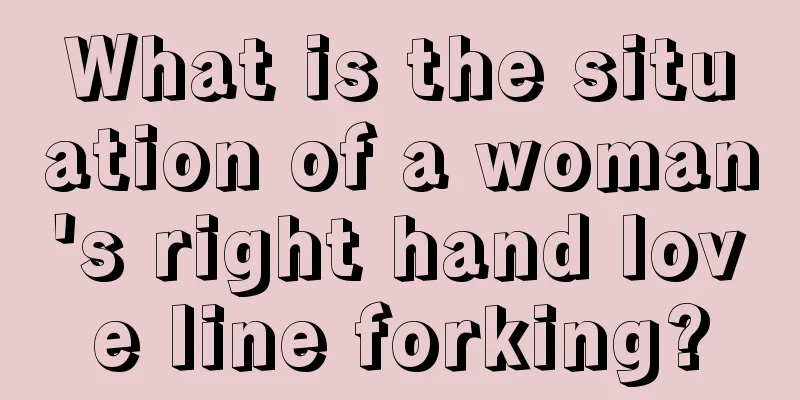 What is the situation of a woman's right hand love line forking?