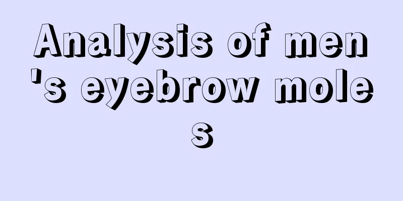 Analysis of men's eyebrow moles