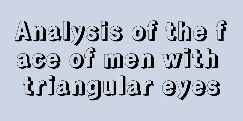 Analysis of the face of men with triangular eyes
