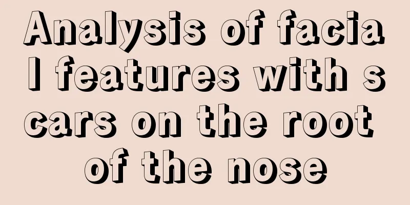 Analysis of facial features with scars on the root of the nose