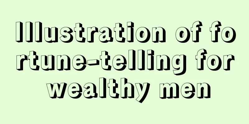 Illustration of fortune-telling for wealthy men