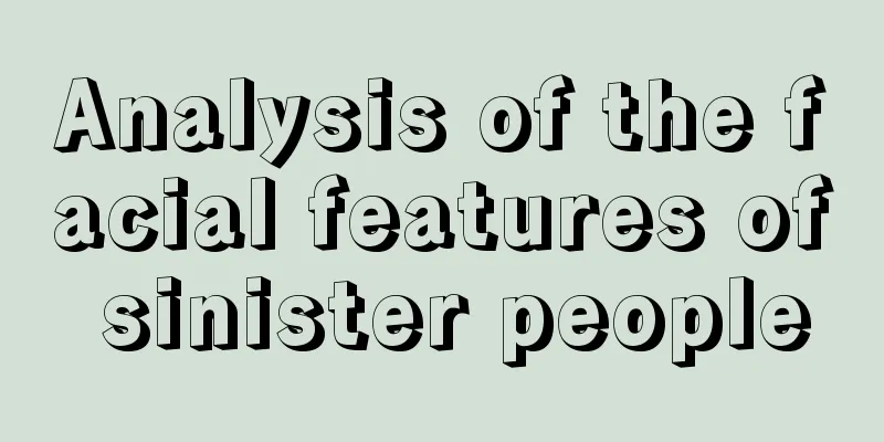 Analysis of the facial features of sinister people