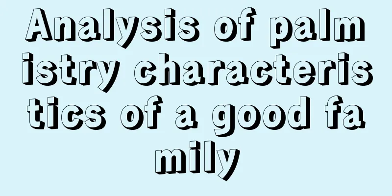 Analysis of palmistry characteristics of a good family