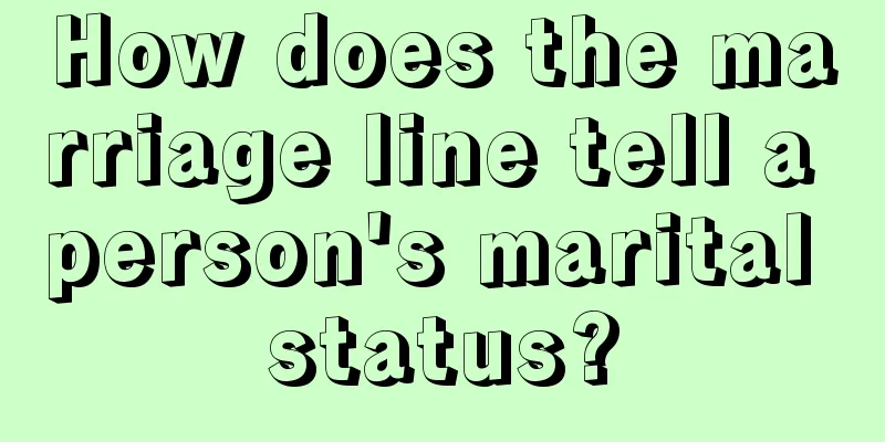 How does the marriage line tell a person's marital status?