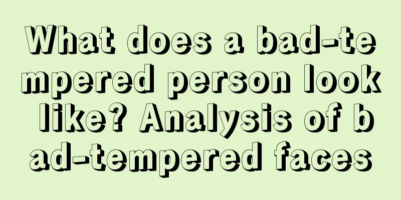 What does a bad-tempered person look like? Analysis of bad-tempered faces