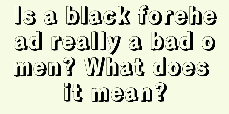 Is a black forehead really a bad omen? What does it mean?