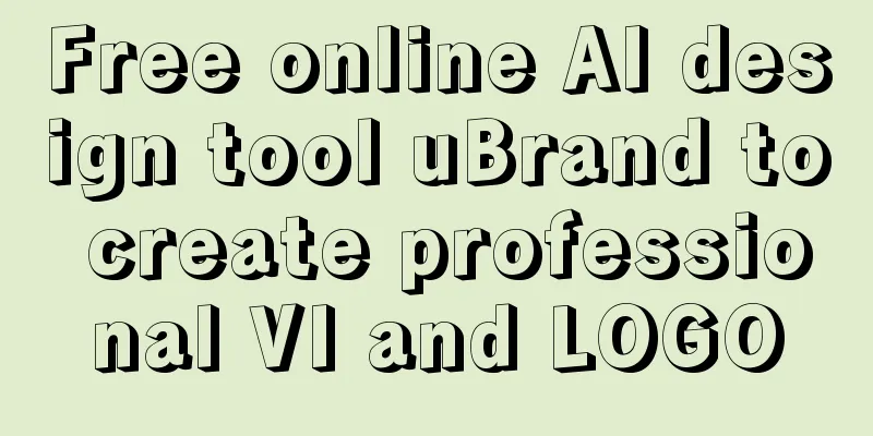 Free online AI design tool uBrand to create professional VI and LOGO