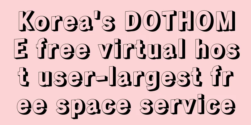 Korea's DOTHOME free virtual host user-largest free space service