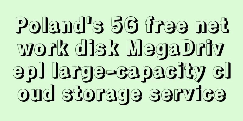 Poland's 5G free network disk MegaDrivepl large-capacity cloud storage service