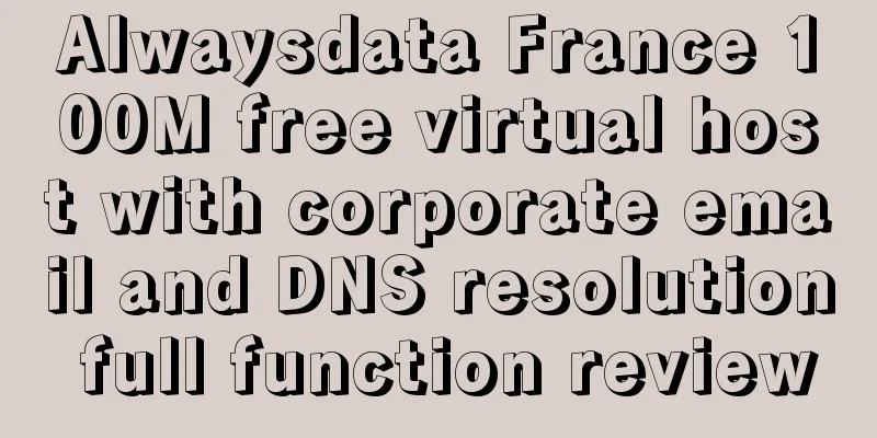 Alwaysdata France 100M free virtual host with corporate email and DNS resolution full function review