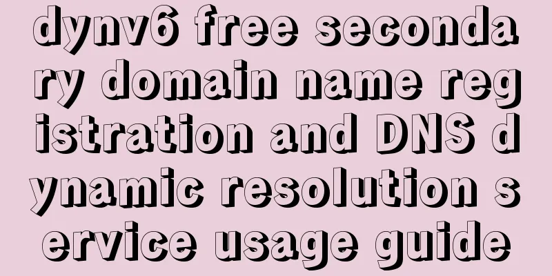 dynv6 free secondary domain name registration and DNS dynamic resolution service usage guide