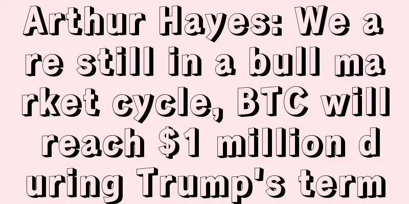 Arthur Hayes: We are still in a bull market cycle, BTC will reach $1 million during Trump's term