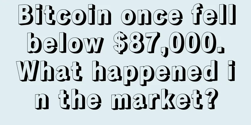 Bitcoin once fell below $87,000. What happened in the market?