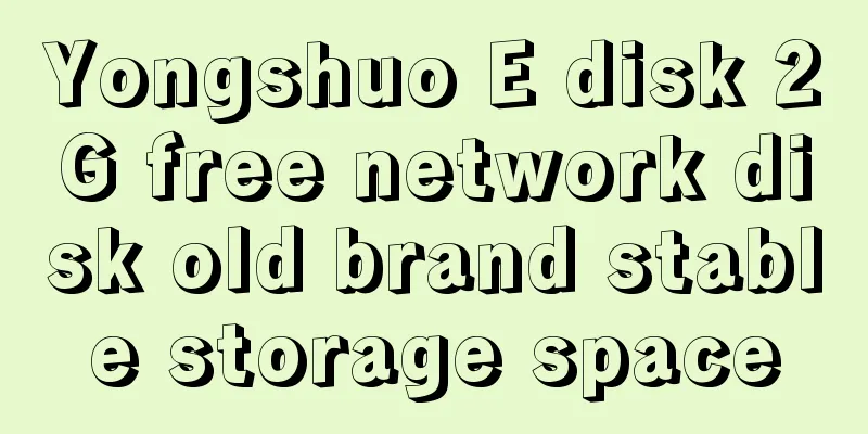 Yongshuo E disk 2G free network disk old brand stable storage space