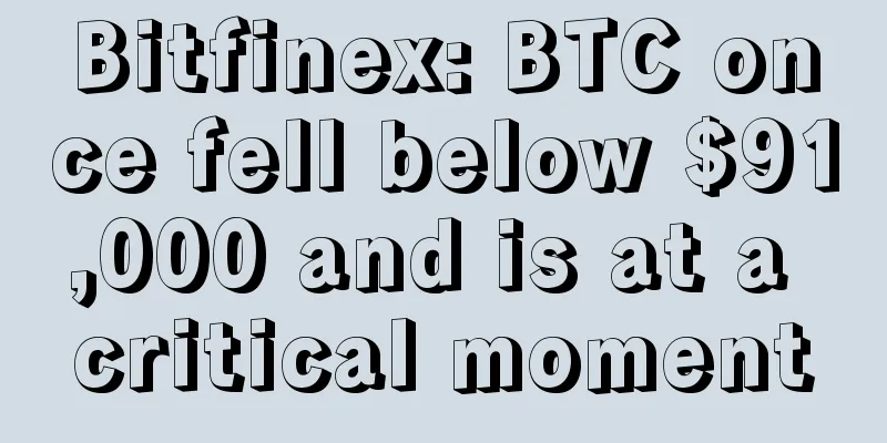 Bitfinex: BTC once fell below $91,000 and is at a critical moment