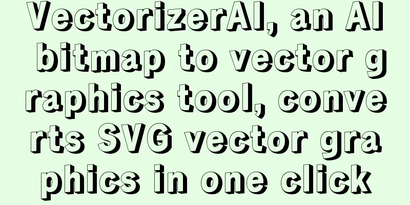 VectorizerAI, an AI bitmap to vector graphics tool, converts SVG vector graphics in one click