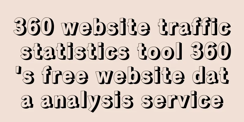 360 website traffic statistics tool 360's free website data analysis service