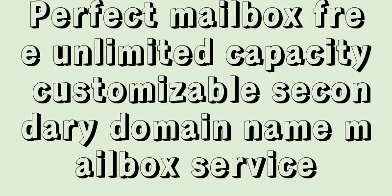 Perfect mailbox free unlimited capacity customizable secondary domain name mailbox service