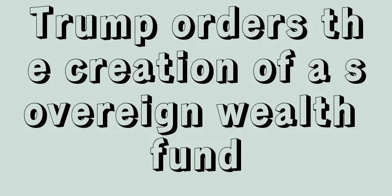 Trump orders the creation of a sovereign wealth fund