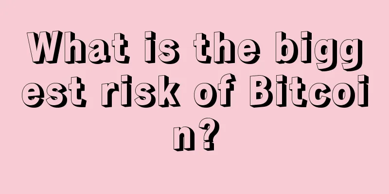 What is the biggest risk of Bitcoin?