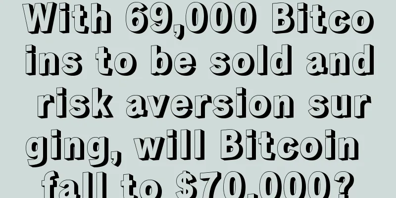 With 69,000 Bitcoins to be sold and risk aversion surging, will Bitcoin fall to $70,000?