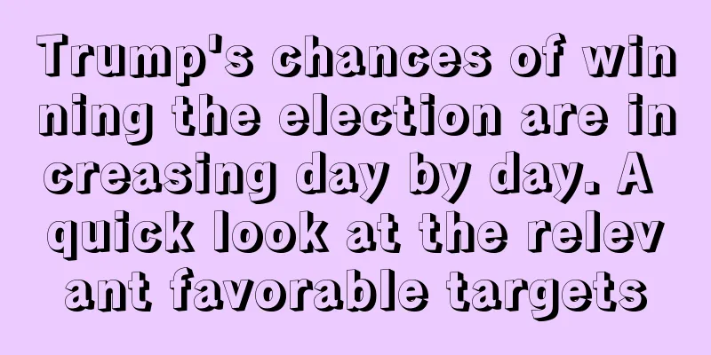Trump's chances of winning the election are increasing day by day. A quick look at the relevant favorable targets
