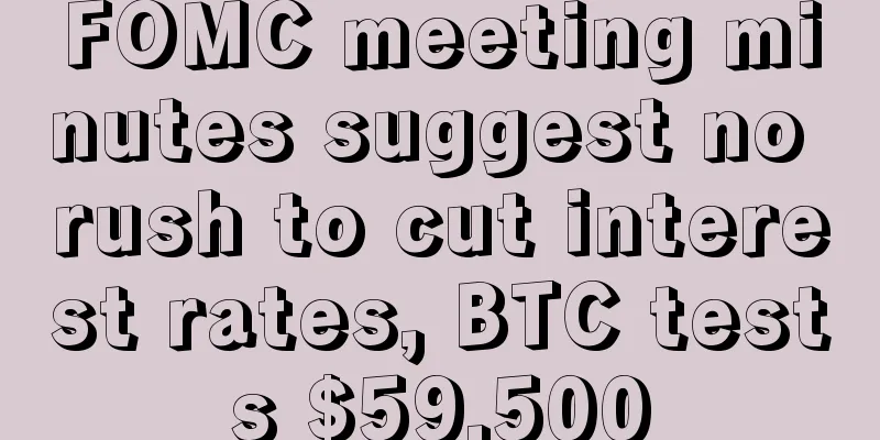 FOMC meeting minutes suggest no rush to cut interest rates, BTC tests $59,500