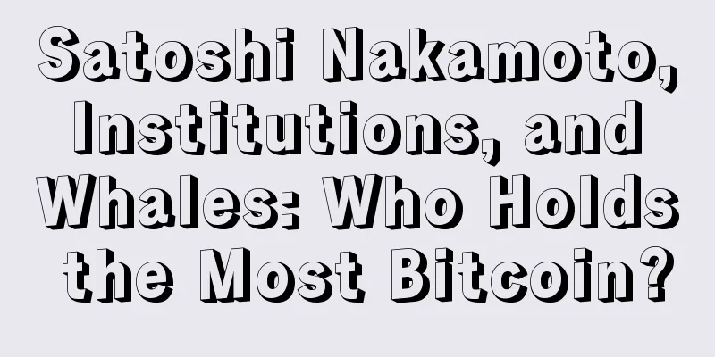 Satoshi Nakamoto, Institutions, and Whales: Who Holds the Most Bitcoin?