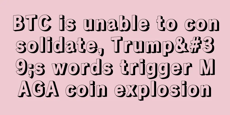BTC is unable to consolidate, Trump's words trigger MAGA coin explosion