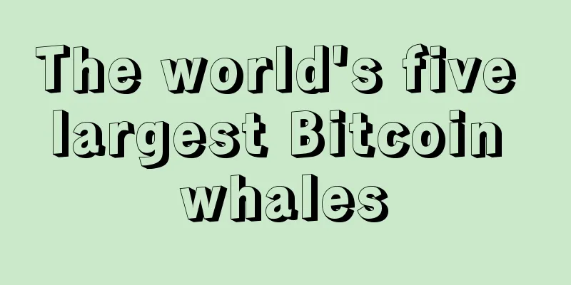 The world's five largest Bitcoin whales
