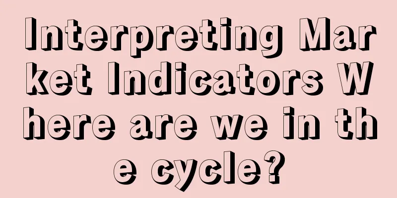 Interpreting Market Indicators Where are we in the cycle?