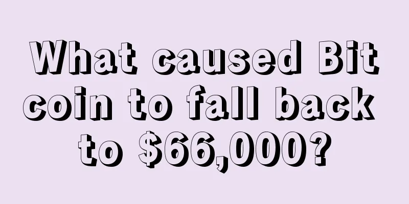 What caused Bitcoin to fall back to $66,000?