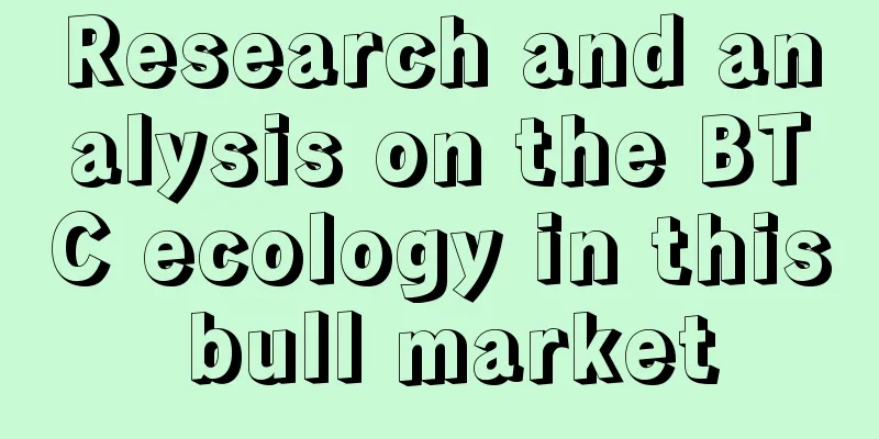 Research and analysis on the BTC ecology in this bull market
