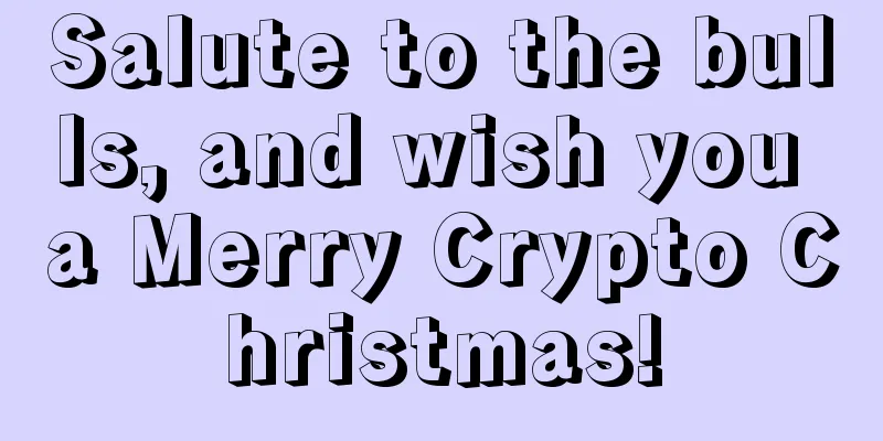 Salute to the bulls, and wish you a Merry Crypto Christmas!