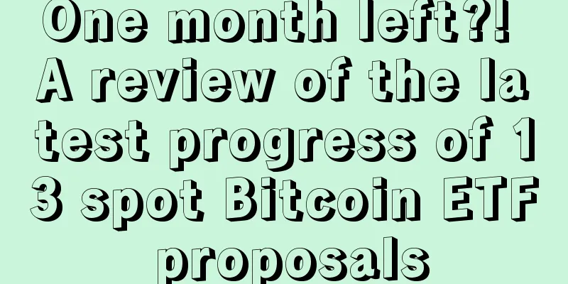 One month left?! A review of the latest progress of 13 spot Bitcoin ETF proposals